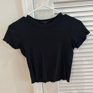 J Galt Ruffle Trim Cotton Tee